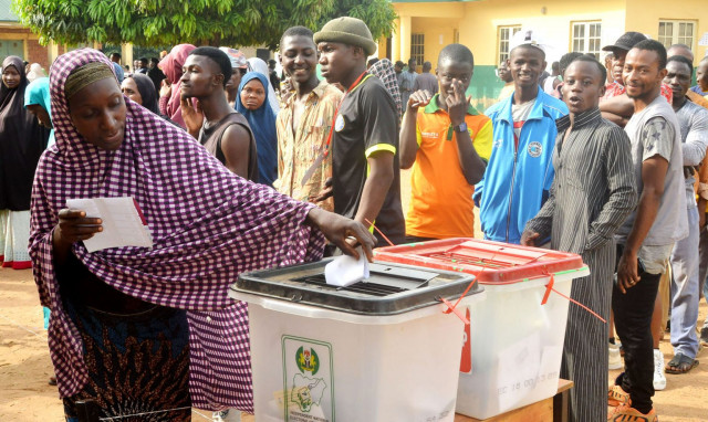 Voters during election