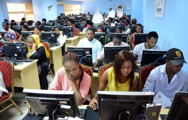 Candidate writing JAMB