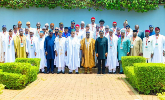 Photo of President Bola Tinubu(Middle) and Ministers