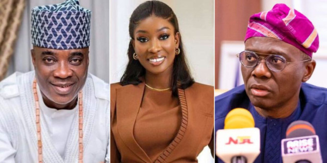 Fuji maestro, King Wasiu Ayinde Marshall, Daughter, Damilola Marshall and Lagos state gov. Babajide Sanwo-Olu