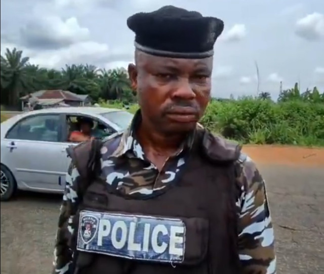 policeman caught on camera