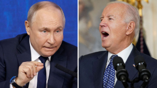Photo of Russian President Vladimir Putin and US President Joe Biden