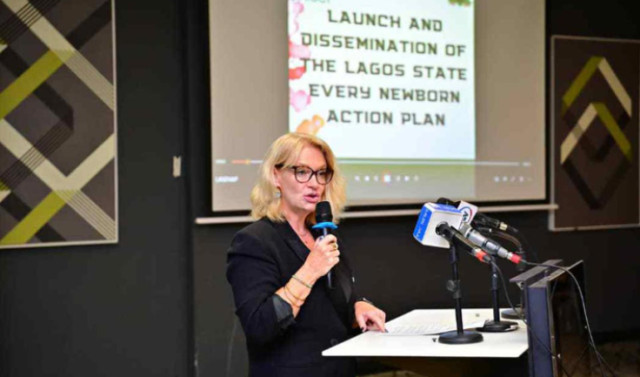 Photo of  the Chief of UNICEF Lagos Field Office, Celine Lafoucrier