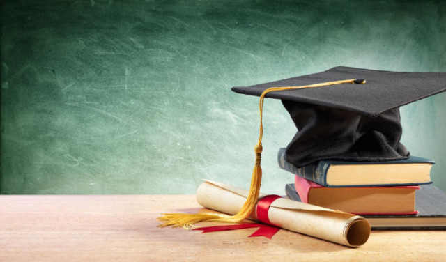 Books and graduation cap
