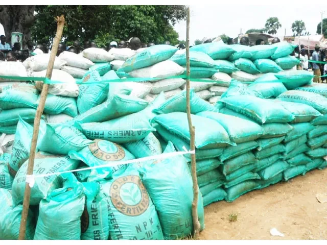 Picture illustraing distributed fertilizer