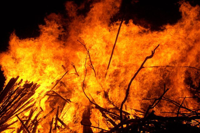 Fire at the timber market on Kenyatta Street, Uwani, Enugu