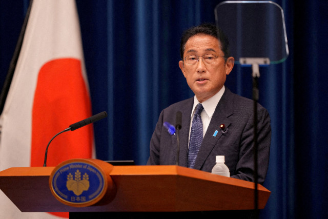 Photo of Japanese Prime Minister Fumio Kishida