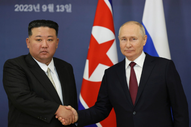 North Korean leader Kim Jong Un and Russian President Vladimir Putin
