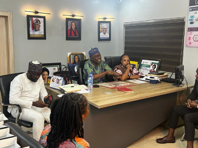 Lagos Commissioner for Housing, Moruf Akinderu-Fatai; and Special Adviser to Lagos State Governor on Housing, Barakat Odunuga-Bakare