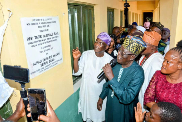 LASUBEB during inauguration of a new classroom at Epe