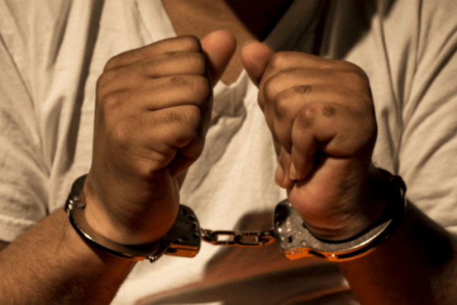 Man on handcuff