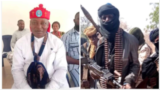 Photo of HRM Ogwong Okon A. Abang and a Bandit