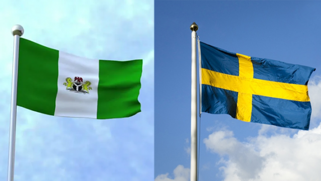 Nigerian and Swedish flags