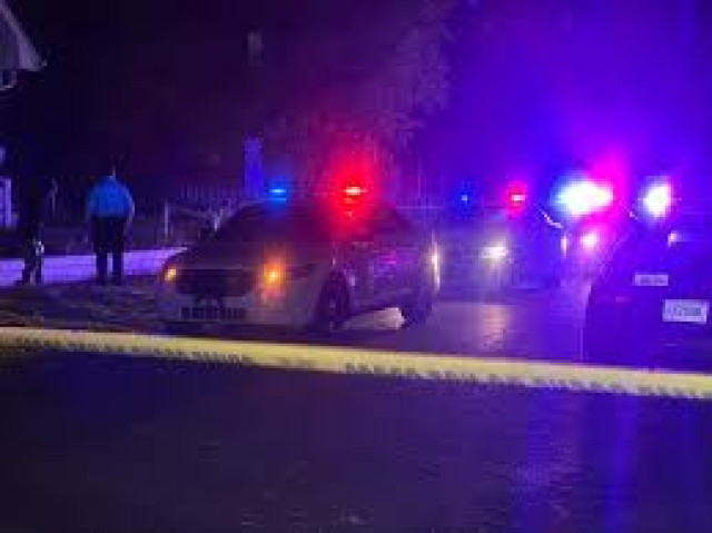 Police at the scene of Incident