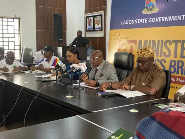 pecial Adviser to the Governor on Political, Legislative and Civic Engagement, Dr. Tajudeen Afolabi, during a ministerial press briefing