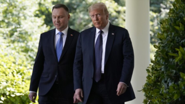 Former US President, Donald Trump and Polish President, Andrzej Duda