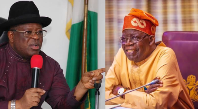 Minister of Works, David Umahi and President Bola Tinubu