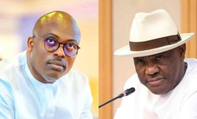 Rivers State Governor, Siminalayi Fubara with the imeediate past Governor,  Nyesom Wike
